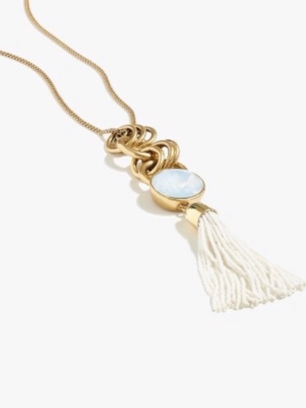 J. Crew Medallion Tassel Pendant Necklace